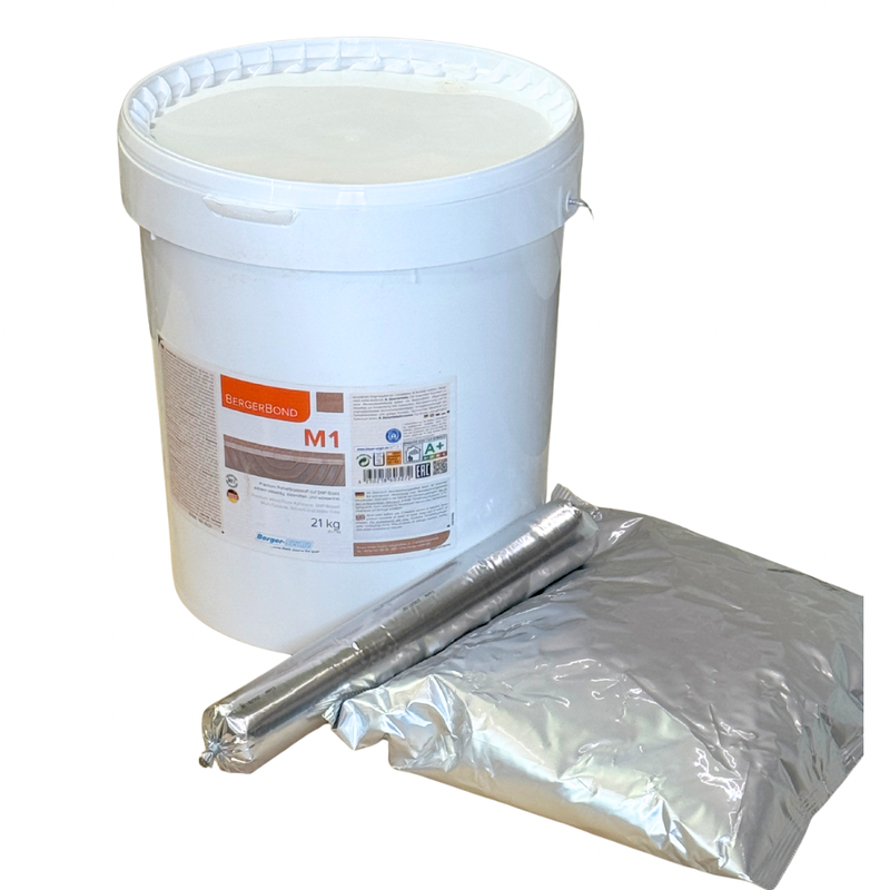 M1 -parkettiliiman eri pakkauskoot.